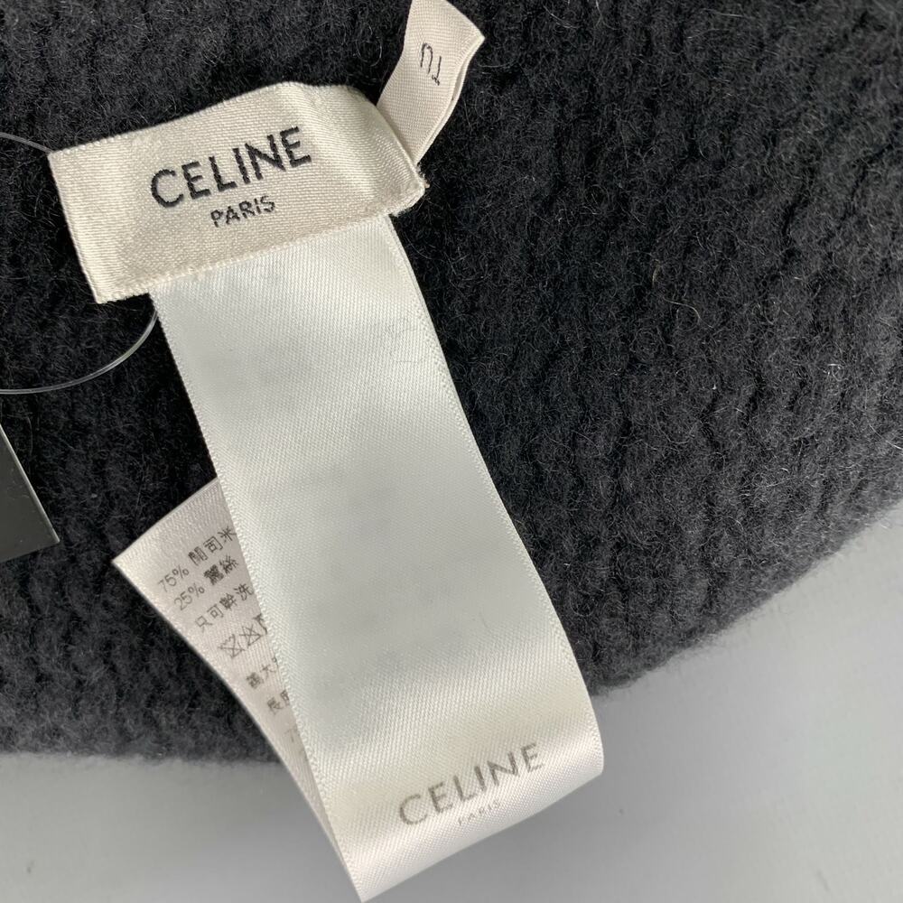 CELINE Size One Size Black Cashmere - Silk Hats - Picture 6 of 8